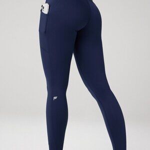 Fabletics Oasis Pure Luxe Leggings Navy Blue Large
